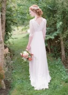 Свадебное платье ампир вид со спины