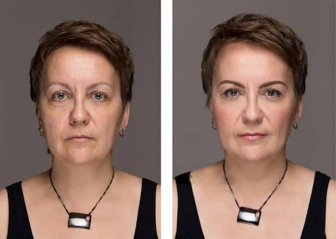 Правильная техника макияжа при нависающем веке - напраление движения от века