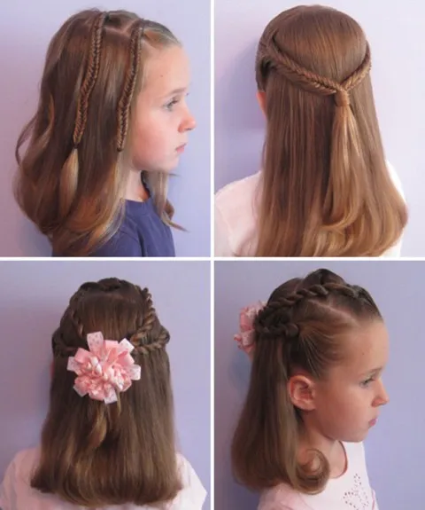 Моделирование детской прически на средние волосы своими руками