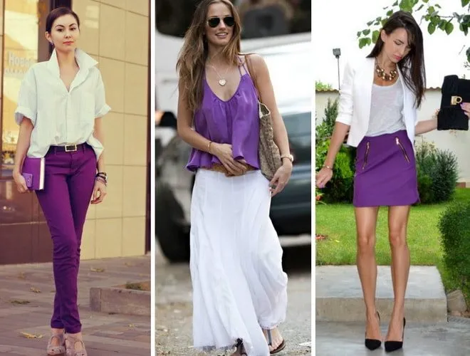 бело-фиолетовая одежда