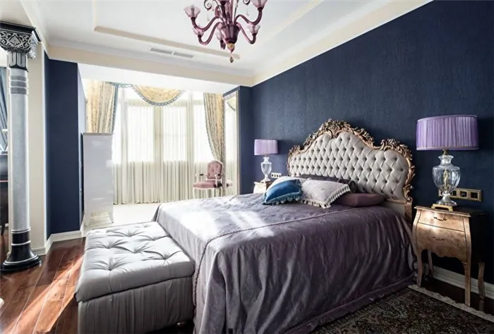 Дизайн спальни в классическом стиле - Отделка стен