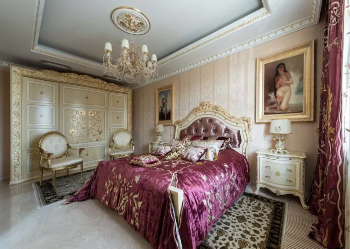 мебель и аксессуары в спальне в классической стилистике