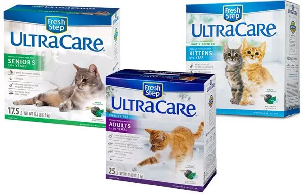 Впитывающие наполнители для кошачьего туалета fresh step линейки Ultra Care