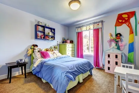 голубая детская спальня