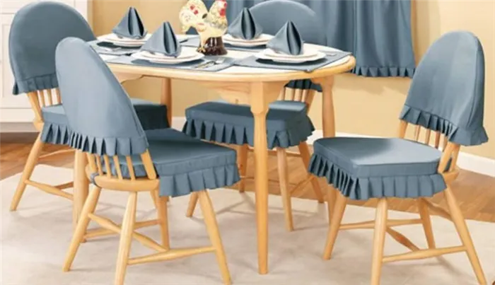 Получехлы на кухонных стульях со спинками