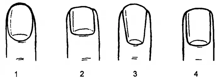 формы ногтевой пластины