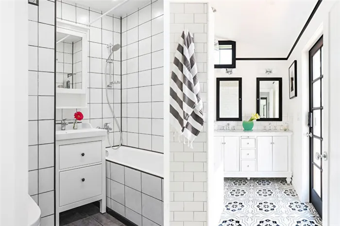 Дизайн ванной в скандинавском стиле - Белый цвет
