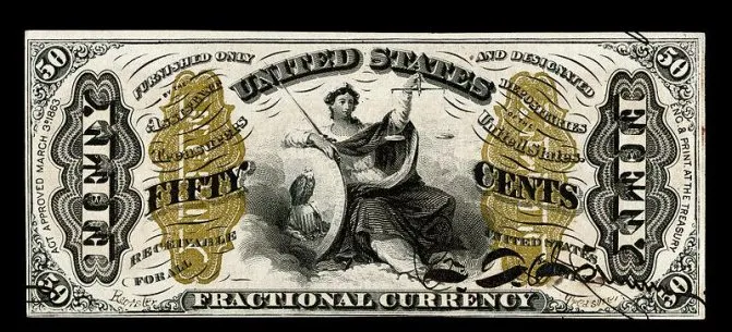 Богиня Фемида на Американском Долларе
