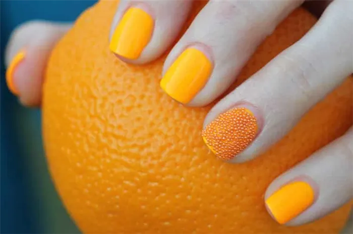 Ноготки в цвет апельсина
