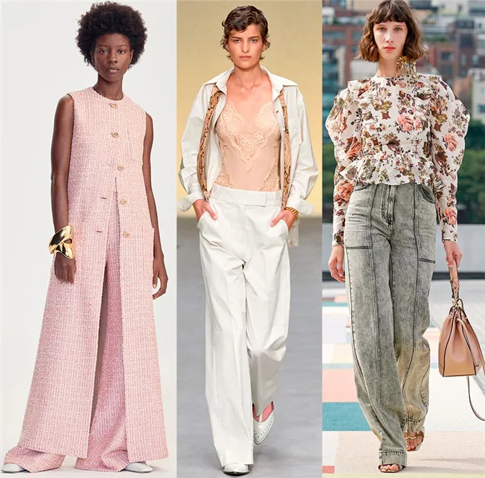 С чем носить широкие брюки: тренды женской моды 2021
