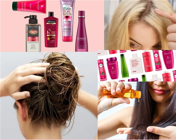 Девушки и средства по уходу за волосами