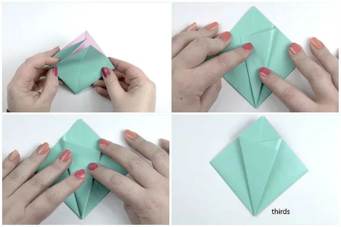 Схема сборки оригами Лилия