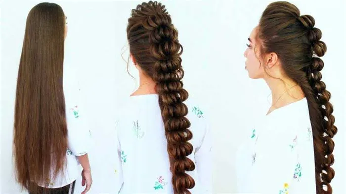  Взрослые прически с силиконовыми резинками для волос разной длины Pricheski s rezinkami na dlinnye volosy