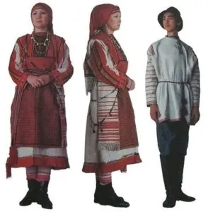 удмуртский женский и мужской костюм