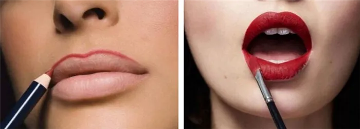Вечерний макияж губ