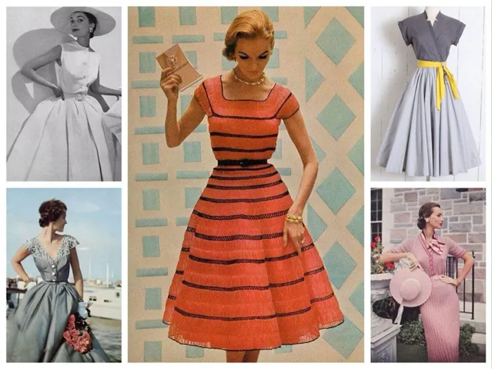 платья в стиле 50х годов
