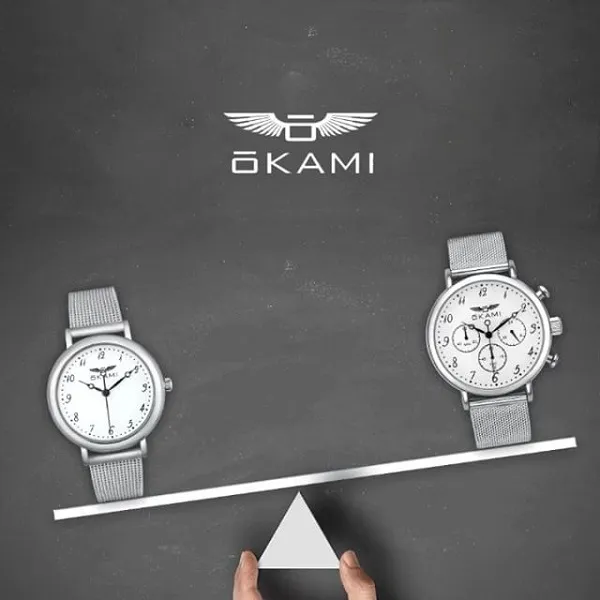 Мужские часы с хронографом на миланском браслете