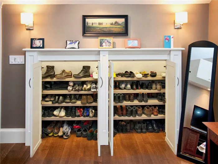 Шкаф для обуви с распашными дверьми