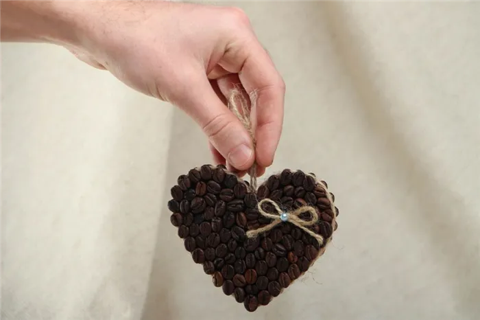 Сердце из кофе своими руками в подарок маме