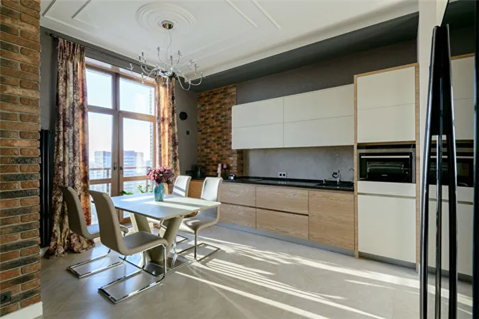Дизайн кухни 20 кв.м. - Отделка потолка