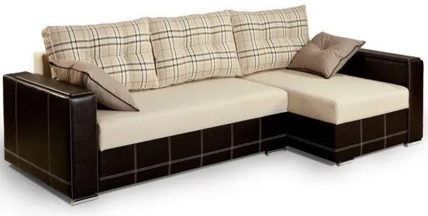 Стационарный угловой диван - из двух соединяемых частей