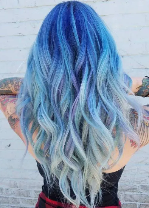 Волосы цвета океан