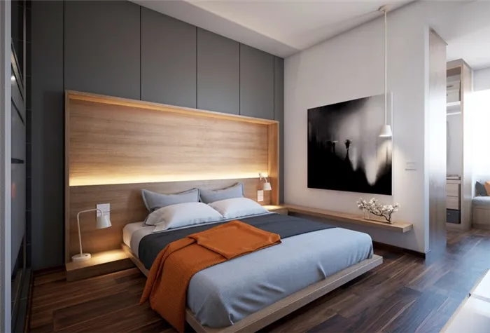 Шкафы над кроватью в спальне: как повесить, фото, идеи