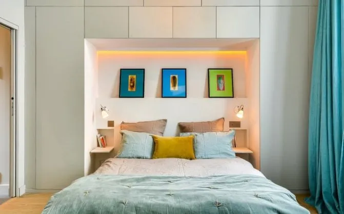 шкаф над кроватью в спальне виды дизайна