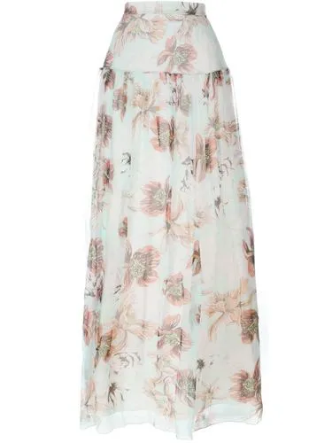 длинная юбка с цветочным принтом Blumarine