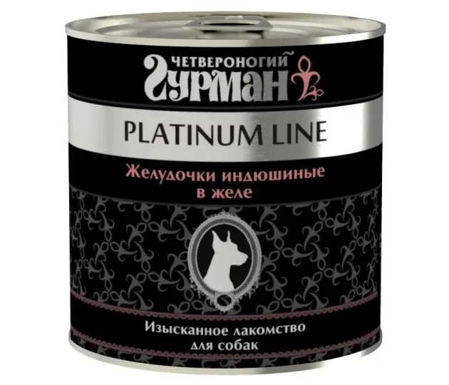 Влажный корм для собак Четвероногий Гурман Platinum line. Фото: yandex.market.ru