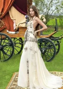 Свадебное платье винтажное с открытой спиной