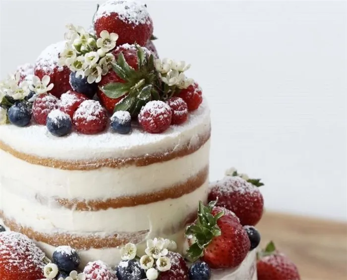«Деревенский» свадебный торт