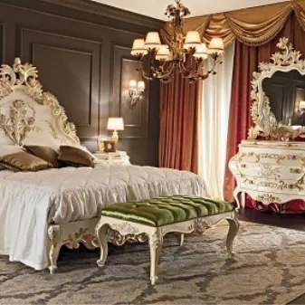 Шикарный дизайн спальни в стиле барокко: оригинальные идеи оформления фото. Спальня в стиле барокко.