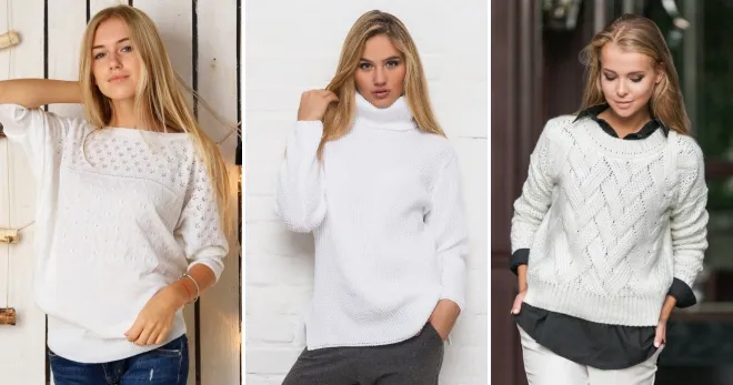 Белый свитер – с чем носить и как создавать стильные луки?