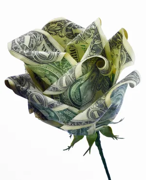 Цветы из денег 