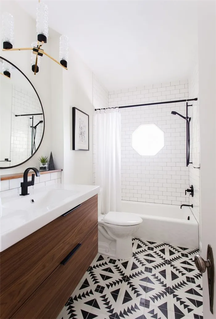 Для вдохновения: 8 креативных идей использования плитки в ванной комнате