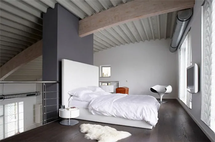 Дизайн спальни в стиле минимализм - Отделка пола
