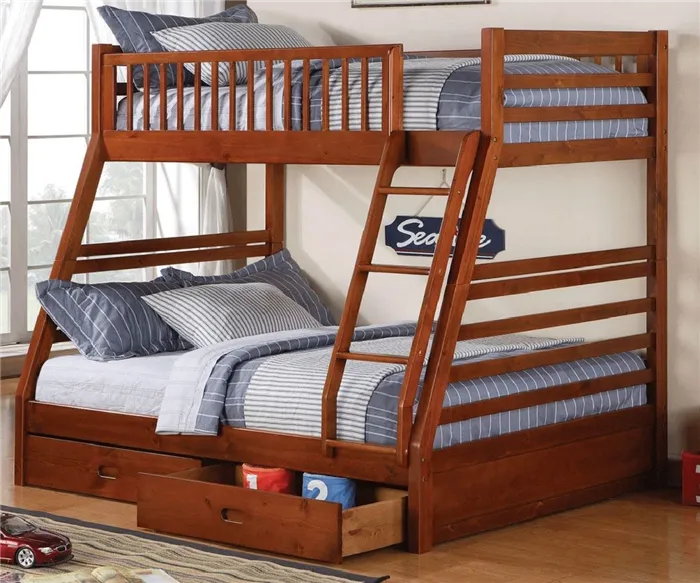 трехспальная двухъярусная кровать