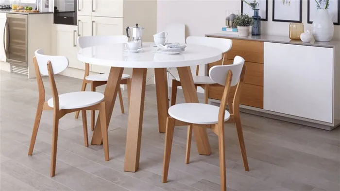 Современные овальные столы на кухню