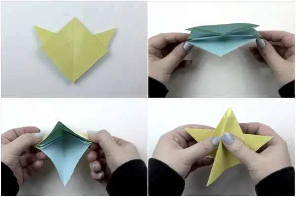 Пентакль оригами: шаги 13-16