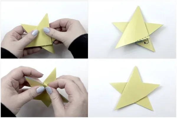 Пентакль оригами: шаги 17-20