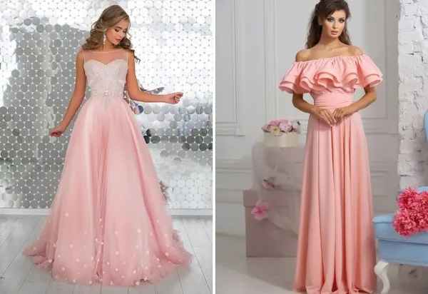 выпускное платье нежно розового цвета