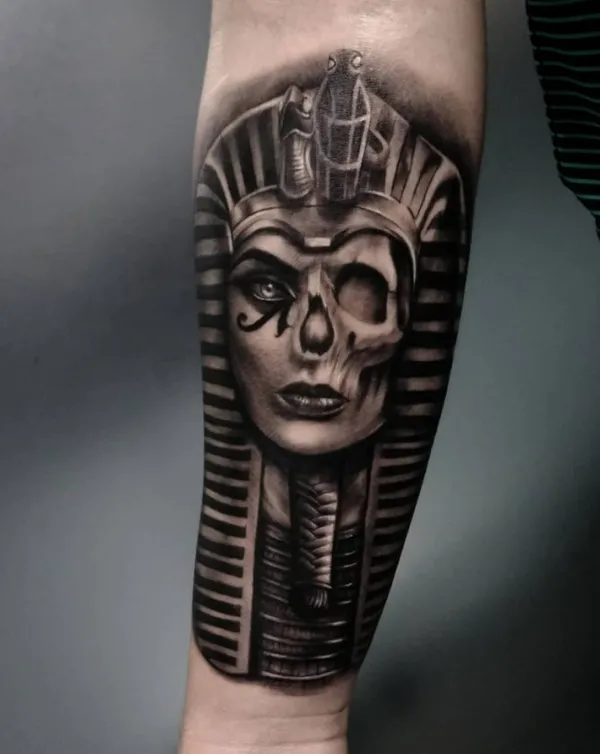 Эскиз Египетской татуировки скарабей