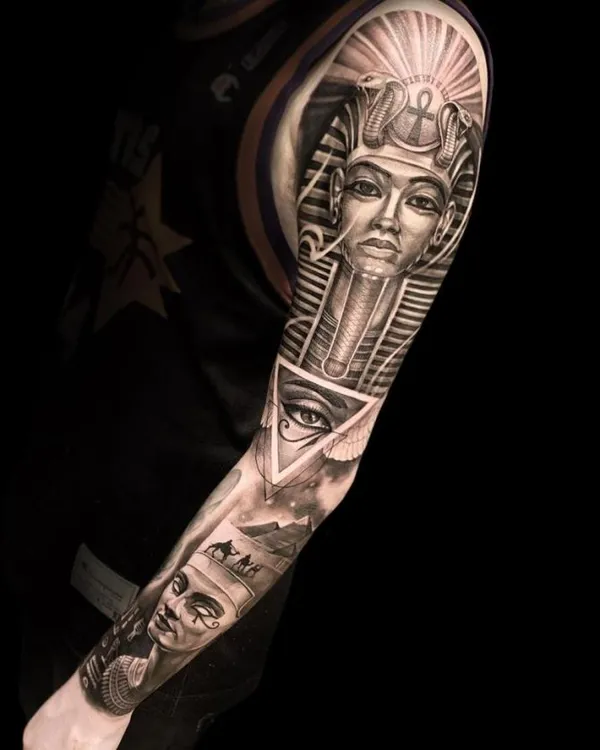 Эскиз Египетской татуировки Анубис