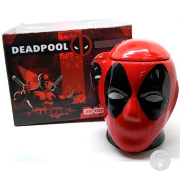 Оригинальная керамическая 3D кружка в виде головы Дедпула (Deadpool)