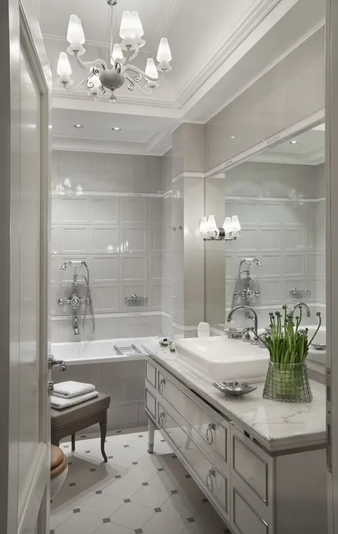 Ванная комната в классическом стиле: какие направления актуальны, что учесть + 65 примеров оформления от профи 