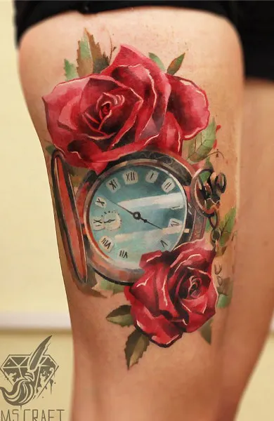 Татуировка часы