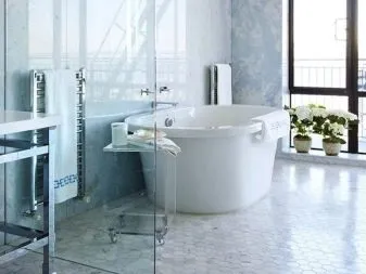 Прозрачные перегородки для ванной комнаты
