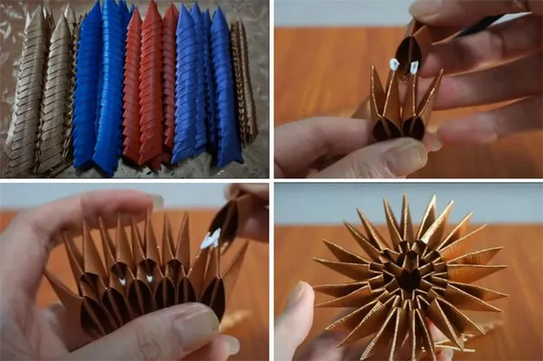 Пошаговая инструкция сборки модульного оригами для свадебного подарка