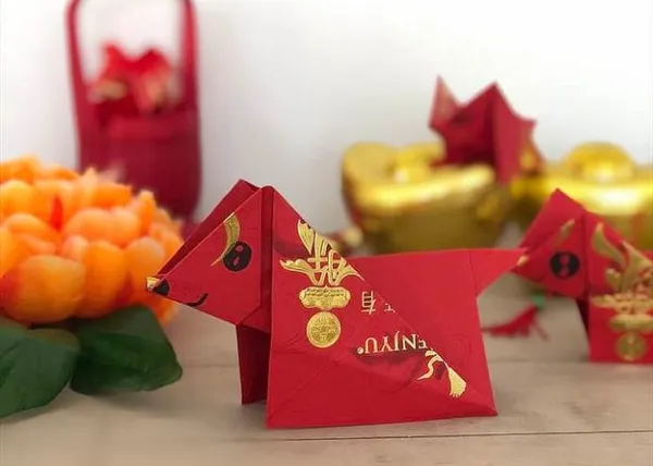 Оригами-собачка